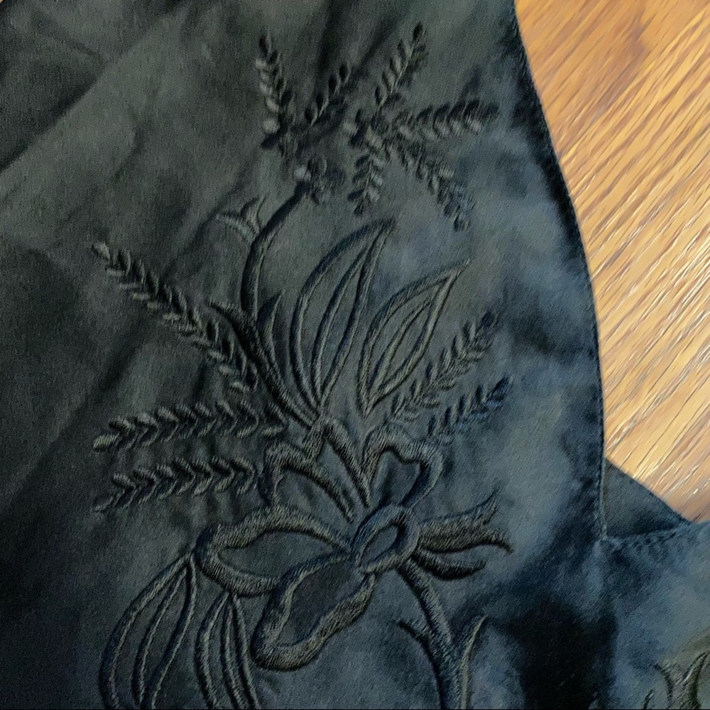 Vintage 90’s 100% Silk Dress Black Silk Slip Dress Size Small Satin Mini Dress - Picture 10 of 12